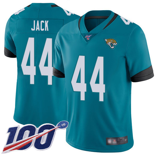 Men Nike Jacksonville Jaguars #44 Myles Jack Teal Green Alternate  Stitched NFL 100th Season Vapor Limited Jersey->jacksonville jaguars->NFL Jersey